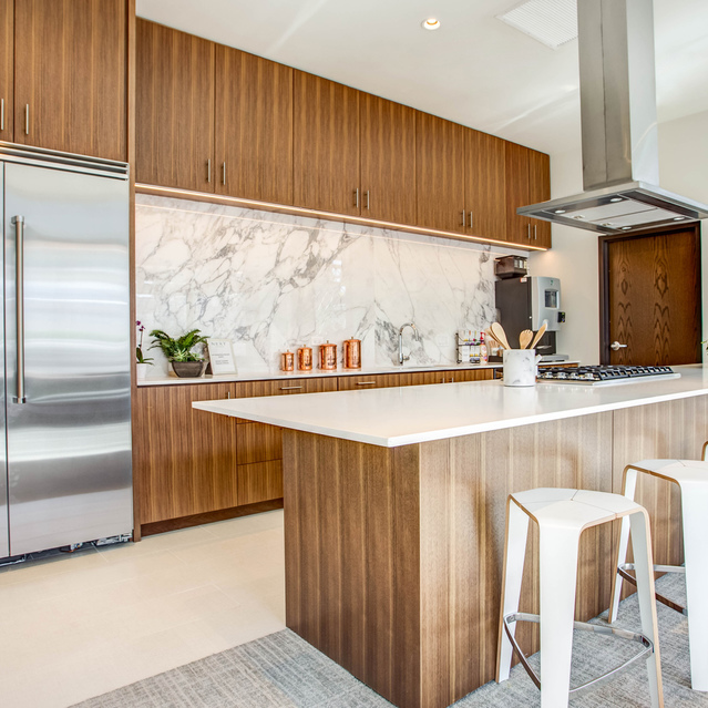 Next Apartments - Kitchen with Marble Countertop and Stainless-Steel Appliances